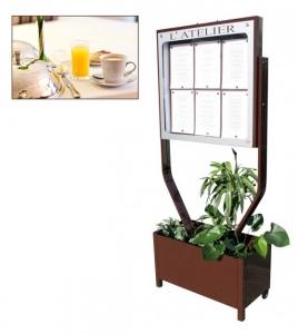 Porte menu extérieur sur pied