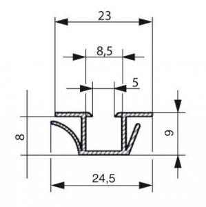 Profils PVC à clipser sans aimant JPC