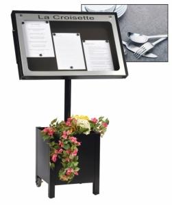 Porte menu extérieur sur pied