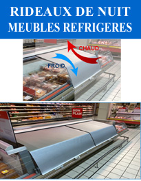 rideaux de nuit meubles réfrigérés